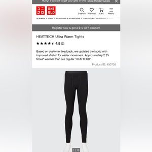 Uniqlo HEATTECH Ultra Warm Tights 3XL